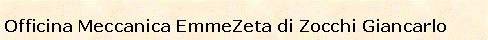 Casella di testo: Officina Meccanica EmmeZeta di Zocchi Giancarlo